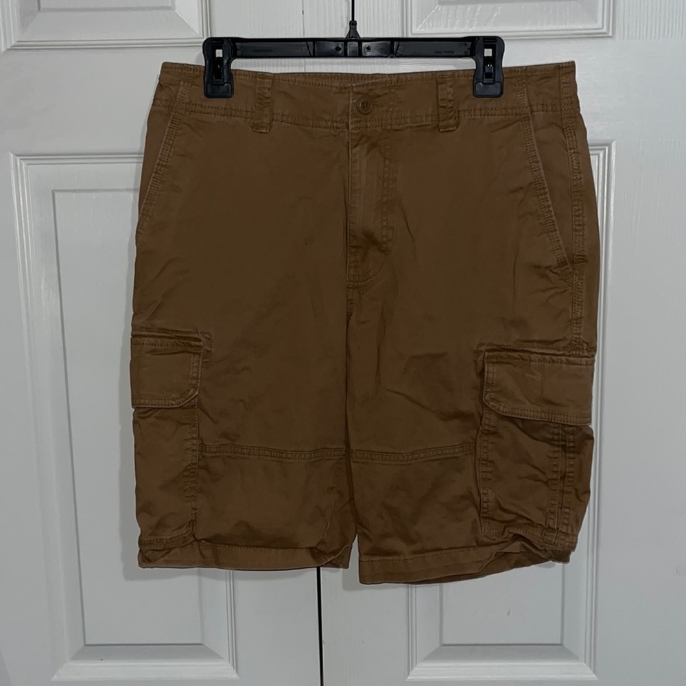 Khaki cargo shorts